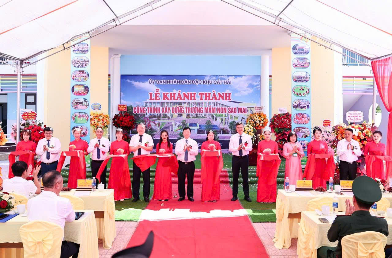 Khánh thành Trường Mầm non Sao Mai tại Khu tái định cư đảo Cát Hải