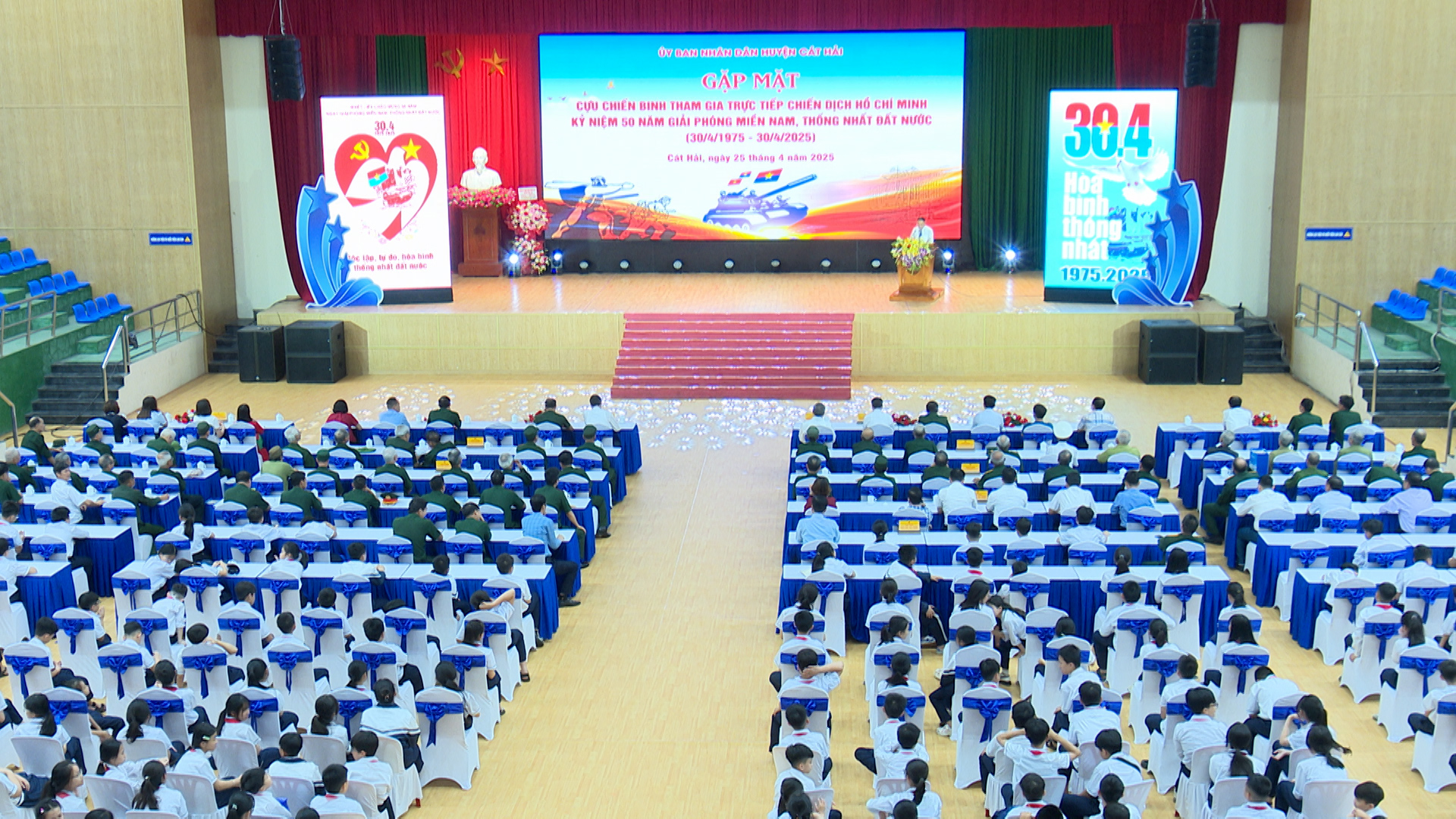 Huyện Cát Hải tổ chức gặp mặt Cựu chiến binh tham gia trực tiếp chiến dịch Hồ Chí Minh và Kỷ niệm 50 năm giải phóng Miền Nam, thống nhất đất nước