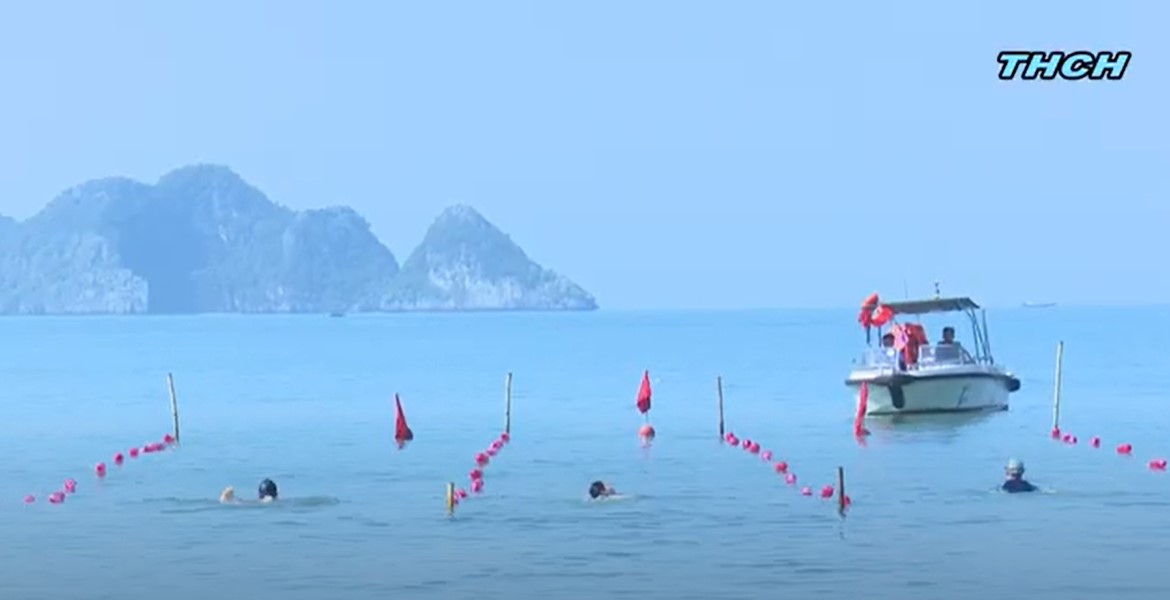 Liên đoàn lao động huyện Cát Hải tổ chức thành công Giải bơi CNVCLĐ huyện năm 2023
