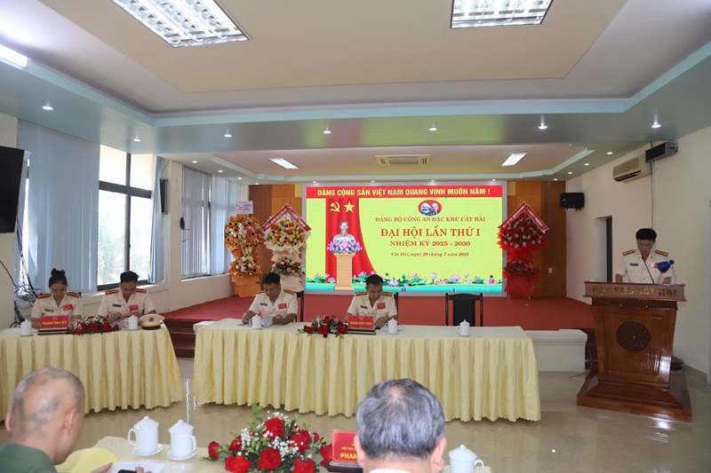 Đại hội Đảng bộ Công an đặc khu Cát Hải lần thứ I nhiệm kỳ 2025 – 2030