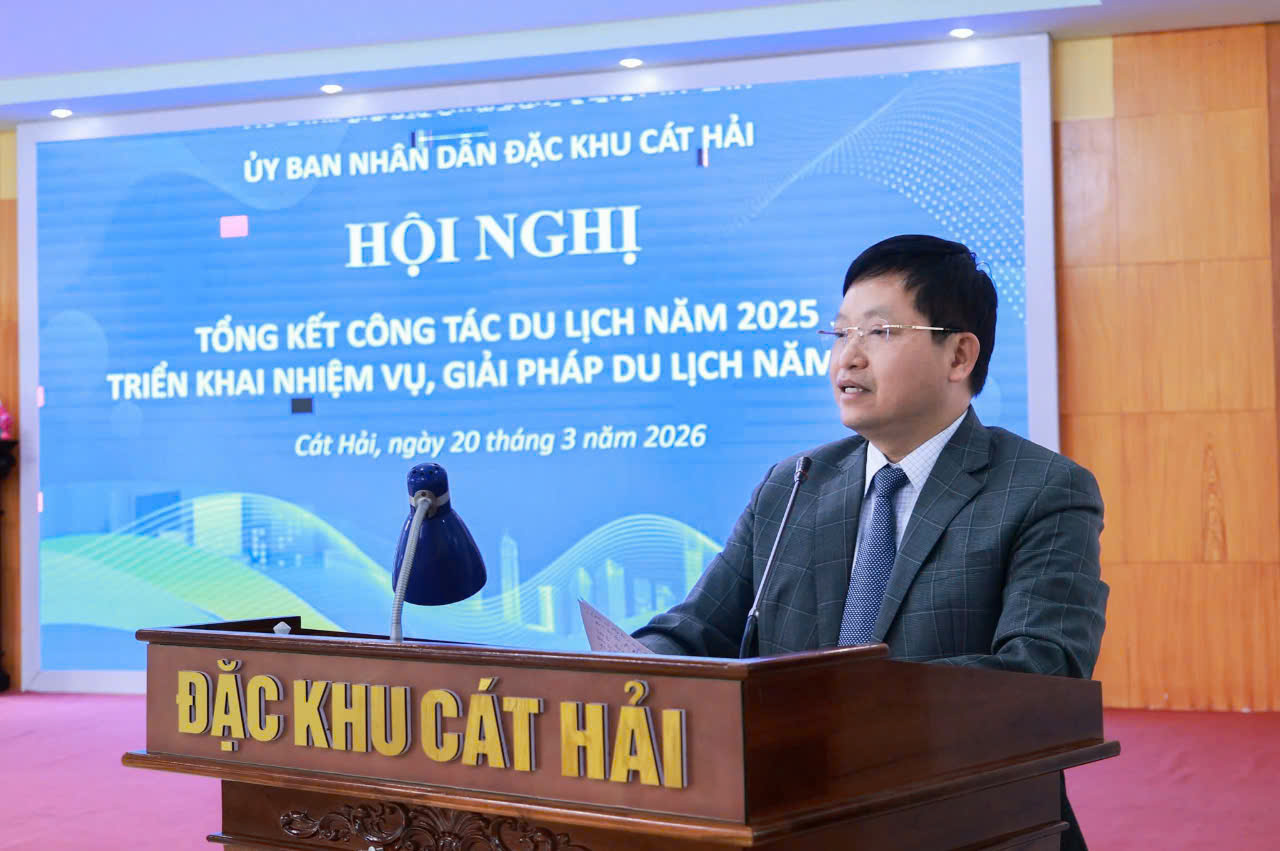 UBND đặc khu Cát Hải tổ chức Hội nghị tổng kết công tác du lịch năm 2025; triển khai nhiệm vụ, giải pháp du lịch năm 2026.