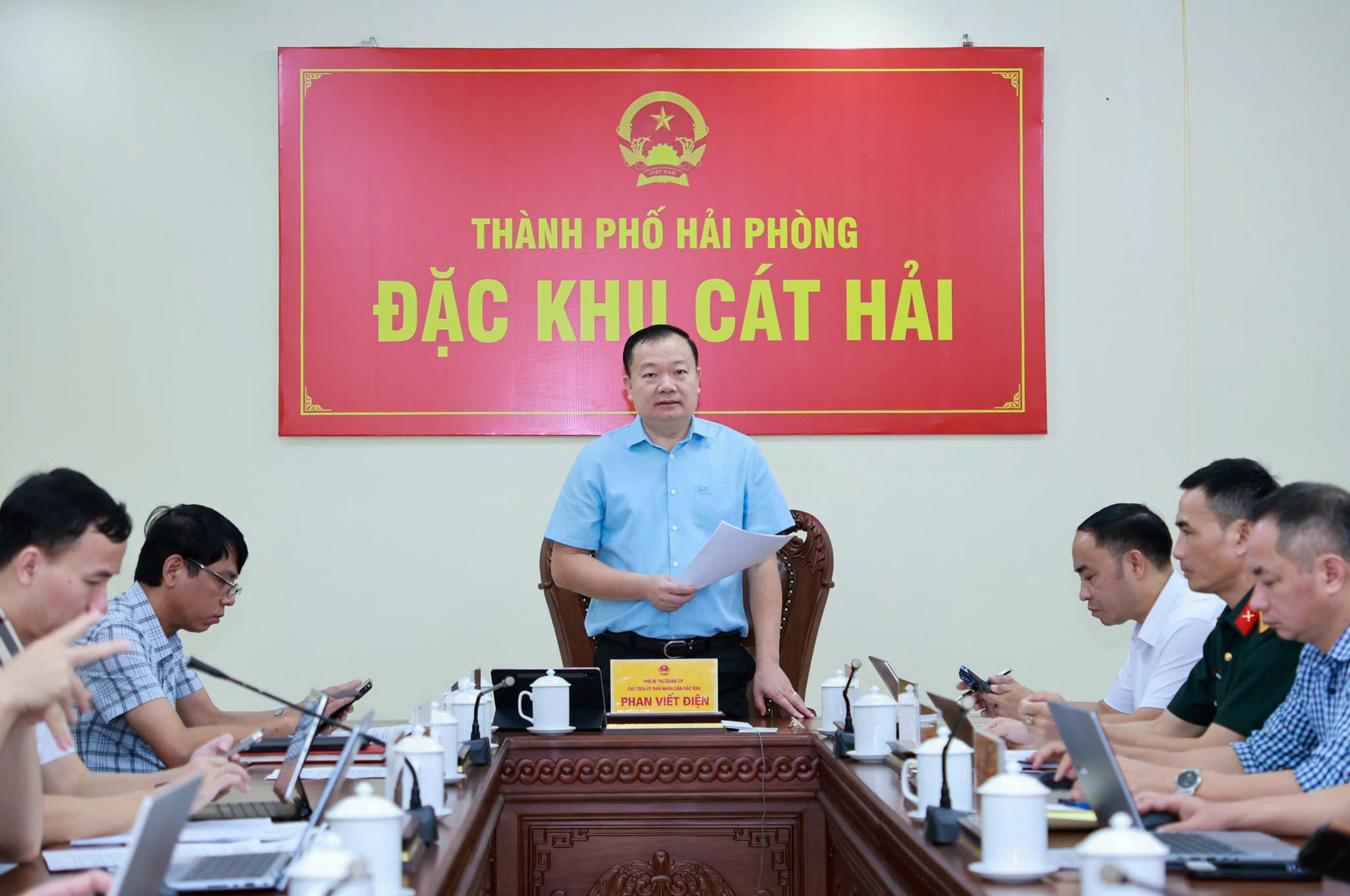 UBND đặc khu Cát Hải tổ chức hội nghị thường kỳ tháng 7, đánh giá kết quả thực hiện nhiệm vụ phát triển kinh tế - xã hội, đề ra nhiệm vụ, giải pháp trọng tâm tháng 8/2026