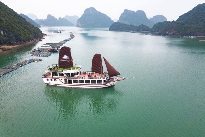 Một ngày khám phá vịnh Lan Hạ trên du thuyền 5 sao Serenity Premium Cruises 